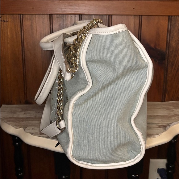 Juicy Couture Light Blue denim Handbag with Gold Chain - Picture 6 of 14